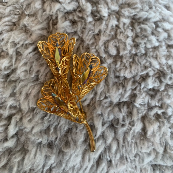 Two gold vintage brooches - Picture 4 of 14